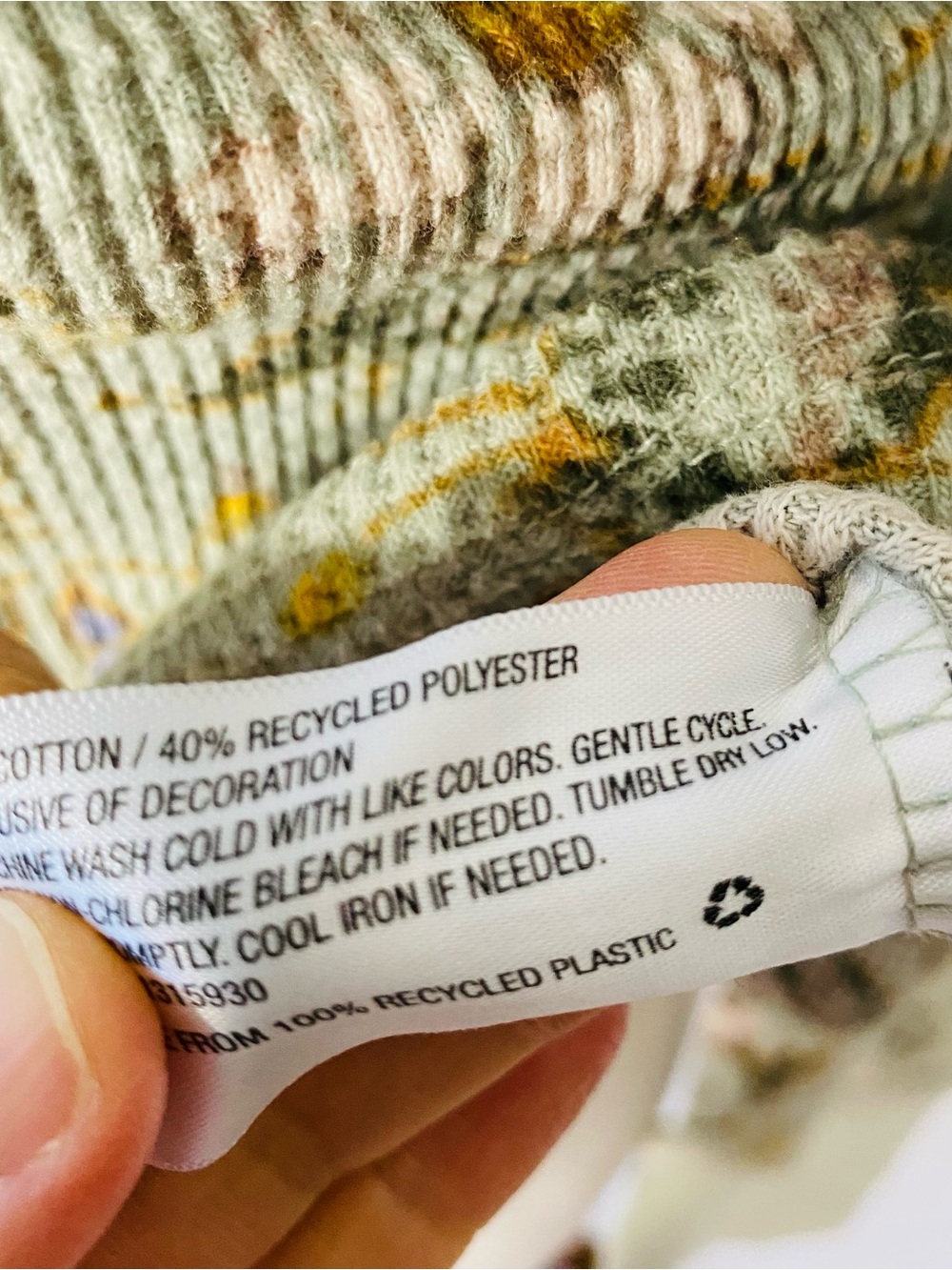 KNOX ROSE Floral Thermal Waffle Knit Top - Picture 6 of 6